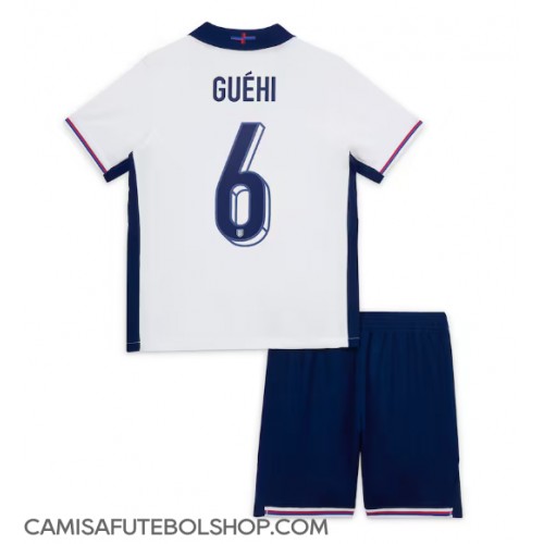 Camisa de time de futebol Inglaterra Marc Guehi #6 Replicas 1º Equipamento Infantil Europeu 2024 Manga Curta (+ Calças curtas)